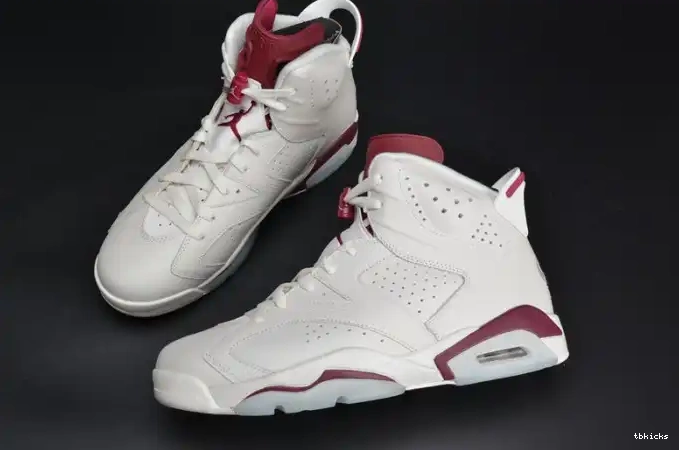 Rep TBK 6 Jordan 384664-116 Air Maroon Retro white 0611
